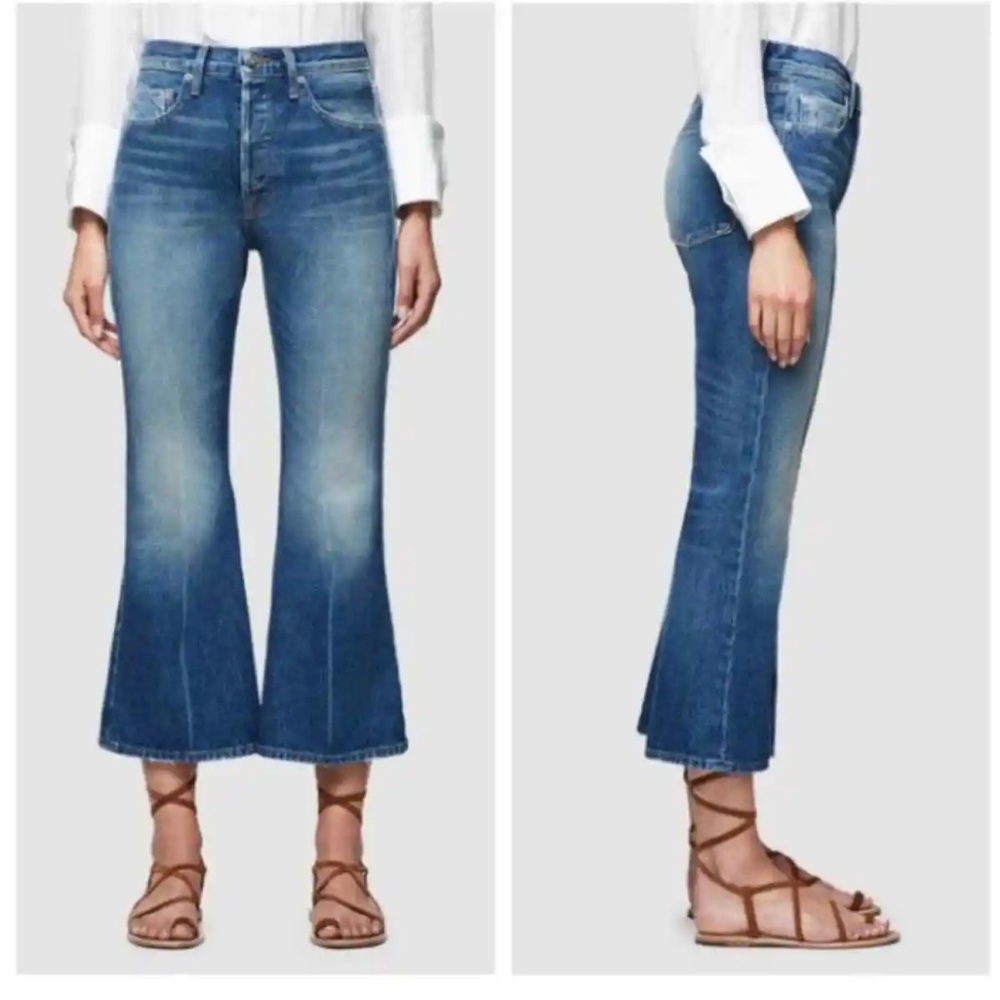 Frame Re-Released Rigid Le Cropped Flare Jeans